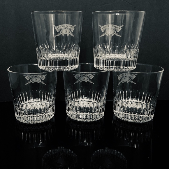 Sold! CHIVAS REGAL 12 ETCHED WHISKEY GLASS  (5) - Picture 2 of 5